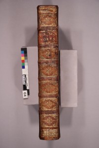 The finished spine, with the original pieces reattached.