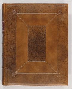 brown leatherbound book