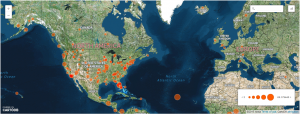 Aircraft accident data mapped with CartoDB