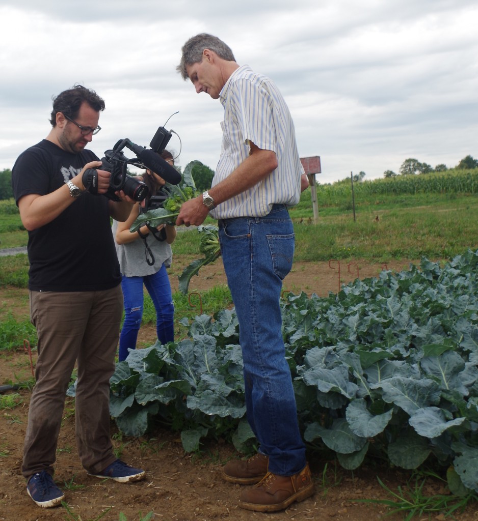 NBC filmed a segment for The Future of Food at the Eastern Broccoli trial site at Cornell University's NYSAES in Geneva NY.