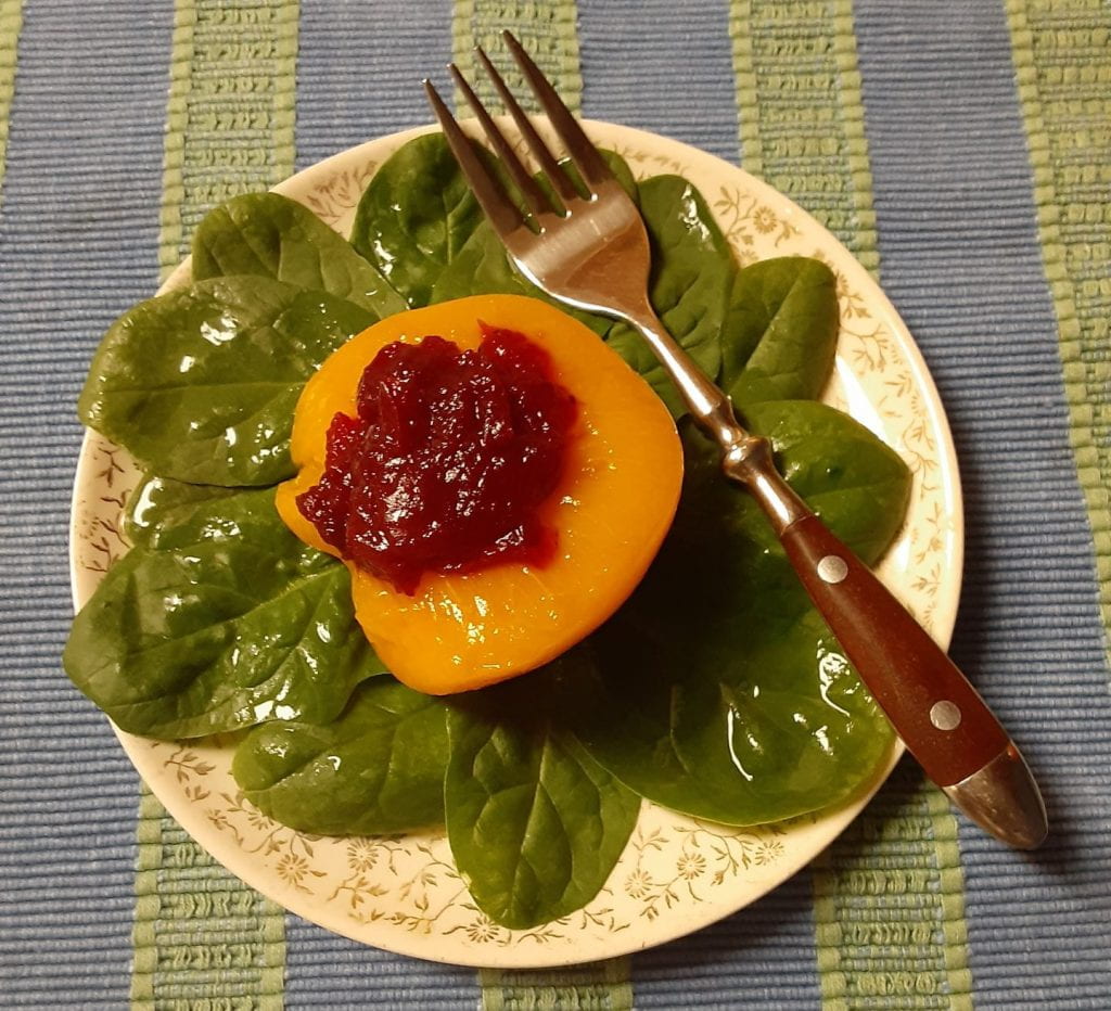 Take a closer look - Peach Cranberry Salad