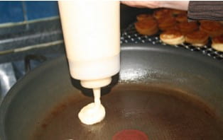 Squeeze bottle making pancakes
