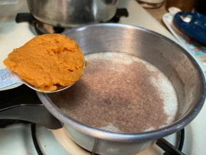 Pumpkin spice milk warming