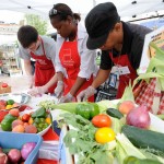 Cornell Cooperative Extension Professionals Demonstrate Food Preparation at Harlem Farmers' Market