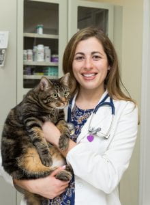 photo of Dr. Licitra and her cat
