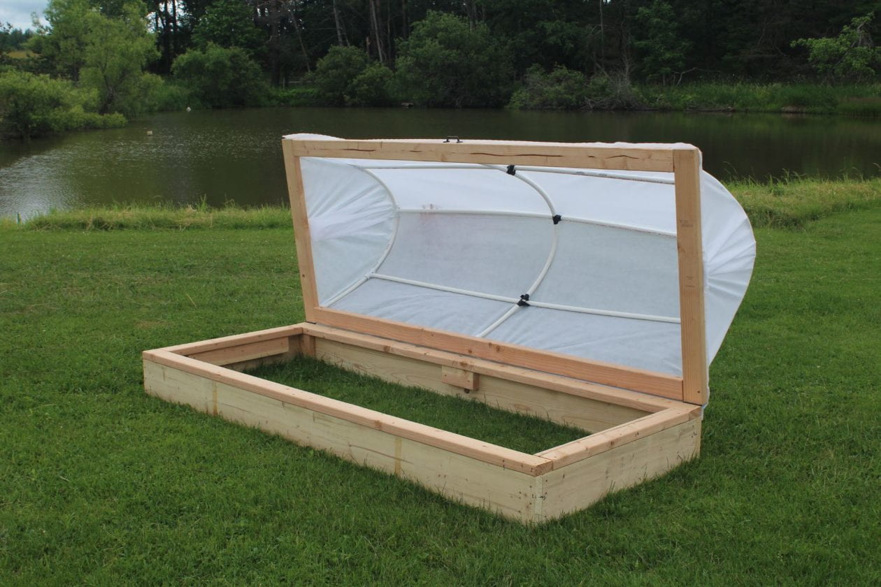 Raised bed with hoop cover