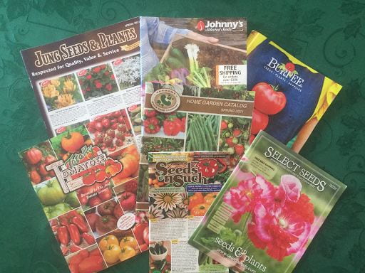 Assortment of seed catalogs