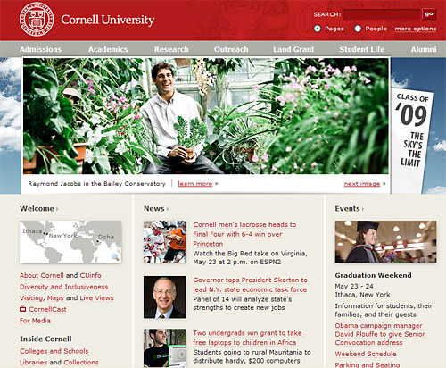Raymond Jacobs on the Cornell University homepage