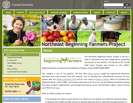 Northeast Beginning Farmer website