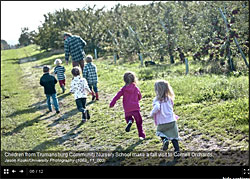Nursery school visits Cornell Orchards
