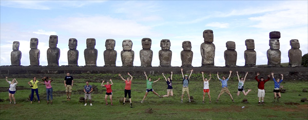 HORT 4940 students on Easter Island
