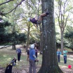 Lee Dean teaches tree climbing at Cornell Plantations
