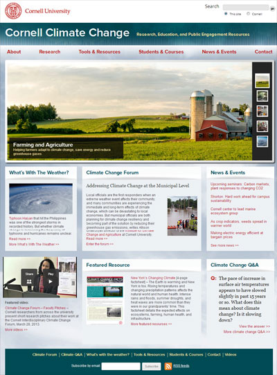 Cornell Climate Change homepage