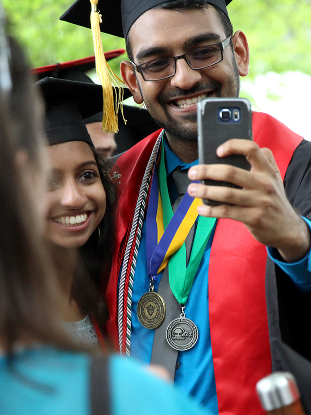 Dhruv Patel shoots a selfie.