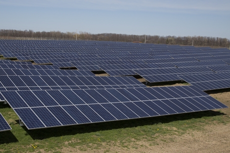 The completed Sutton Road Solar Farm became operational April 13. (Photo: Rob Way/NYSAES)