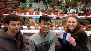 Plant Sciences majors Samuel Sterinbach and Alexander Liu and International Agriculture & Rural Development Major Veronika Vogel brought home a blue ribbon for their Haworthia cooperi and earned 37 other ribbons.   