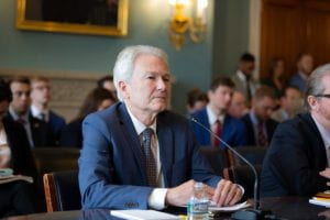 David Wolfe testifying to the U.S. House of Representatives Subcommittee on Biotechnology, Horticulture, and Research