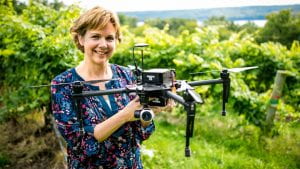 vanden heuval with drone in vineyard