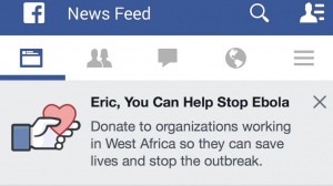 facebook ebola donate