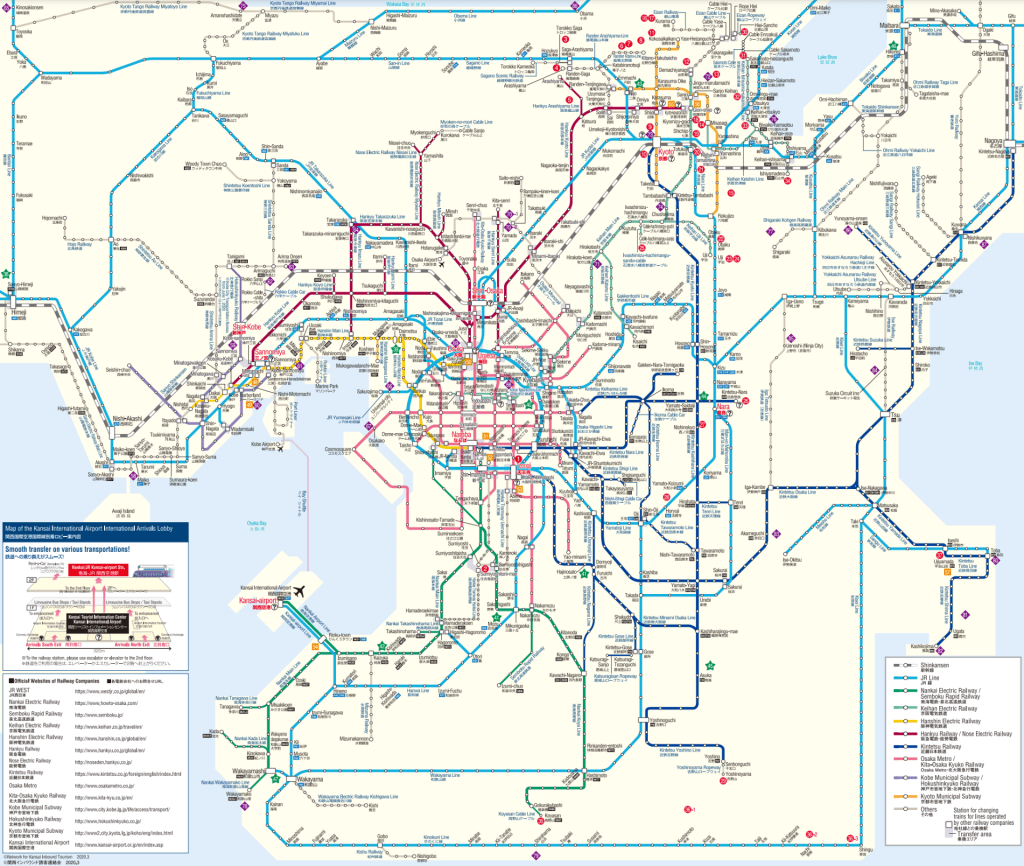 Osaka Rail Map