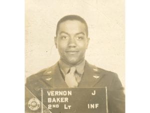 Lt. Vernon Baker on January 11, 1943. Image courtesy of Vernon Baker.