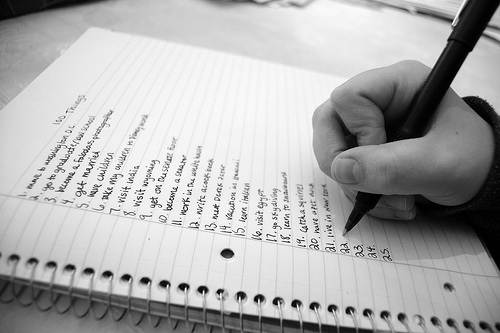 Image result for people writing a list