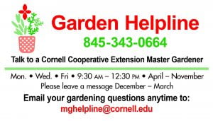 Garden Helpline Card (Information in text below image.)
