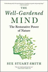 Book Cover: The Well-Gardener Mind - Drawing of a head in which the outline of the face is a green stem and the head has branches coverd with green leaves