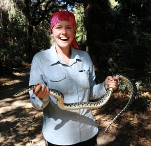 Chloe Jelley Holding a snake