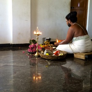 A Hindu priest performs a ritual at a wedding that the NFLC group attended.