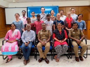 Our group photo with the Police Commissioner of Coimbatore City, who has been so kind to meet with us!
