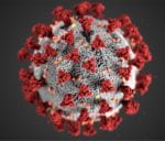 Close up illustration, created by the CDC of the Coronavirus