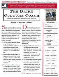 Cover of the Fall 2022 Dairy Culture Coach Newsletter