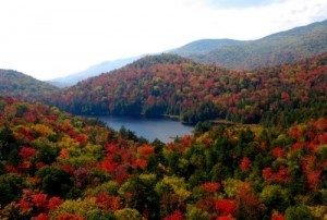 The Adirondacks in full autumnal glory — but not in the mega-drought of 2016.