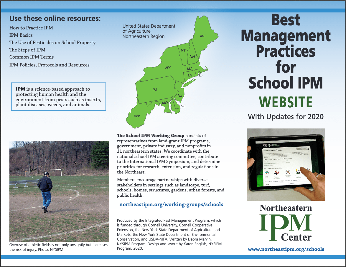 graphic shows front of new brochure announcing the changes in the school best management practices website