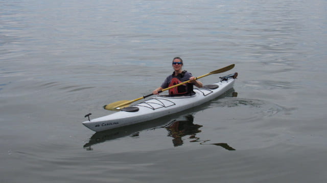 photo of Jen in kayak