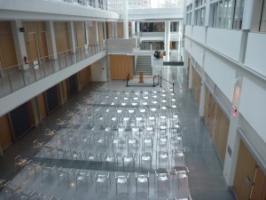Clark Atrium set up for AEP Graduation Ceremony