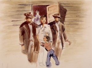 artwork from a Japanese internment camp
