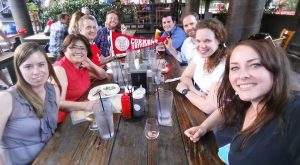 Cornell Club of Austin members sitting at a table