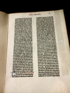 page from a Gutenberg bible