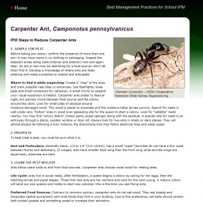 Sample of Carp Ant BMP page