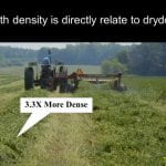 wide swath density is directly related to trying time