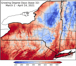 NY GDD heat map