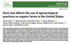  Read the paper published in Nature Plants about farm size and agroecological practices