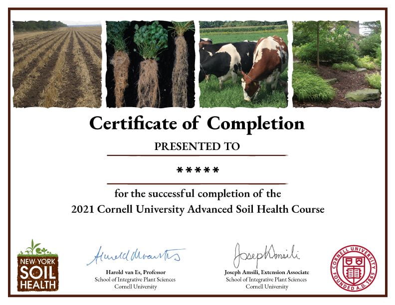 advanced soil health course certificate image