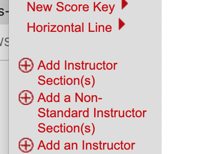 Add Instructor Section link