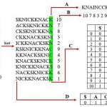 Figure 1 An FM index of the work "knickknack".