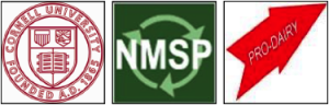 Cornell logo, NMSP logo, pro-dairy logo