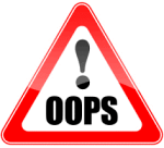 clipart with the word "oops"