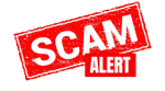 clipart with the words "Scam Alert"